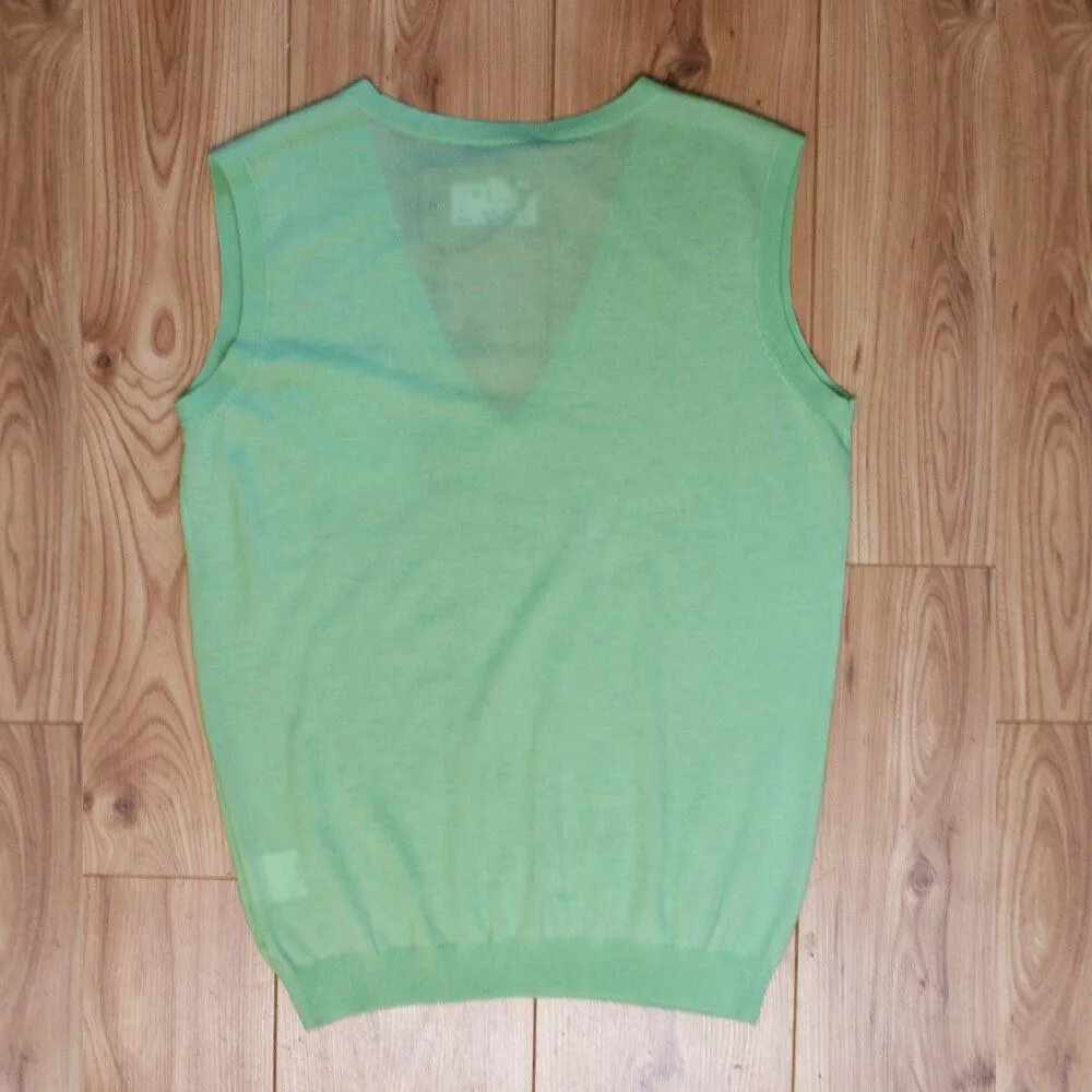 Green Cashmere Sleeveless Knit Vest Top