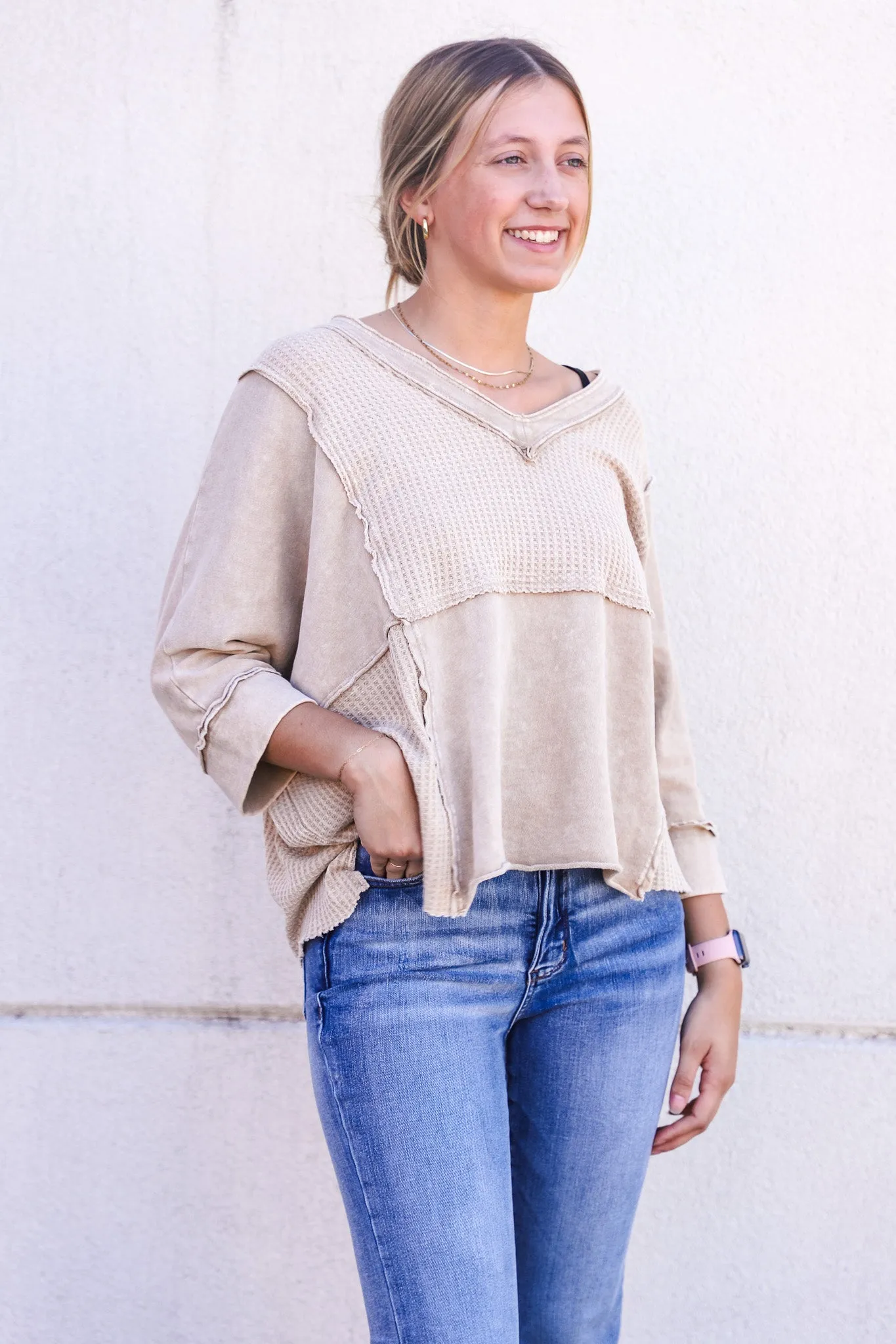 Halo Waffle Knit Top