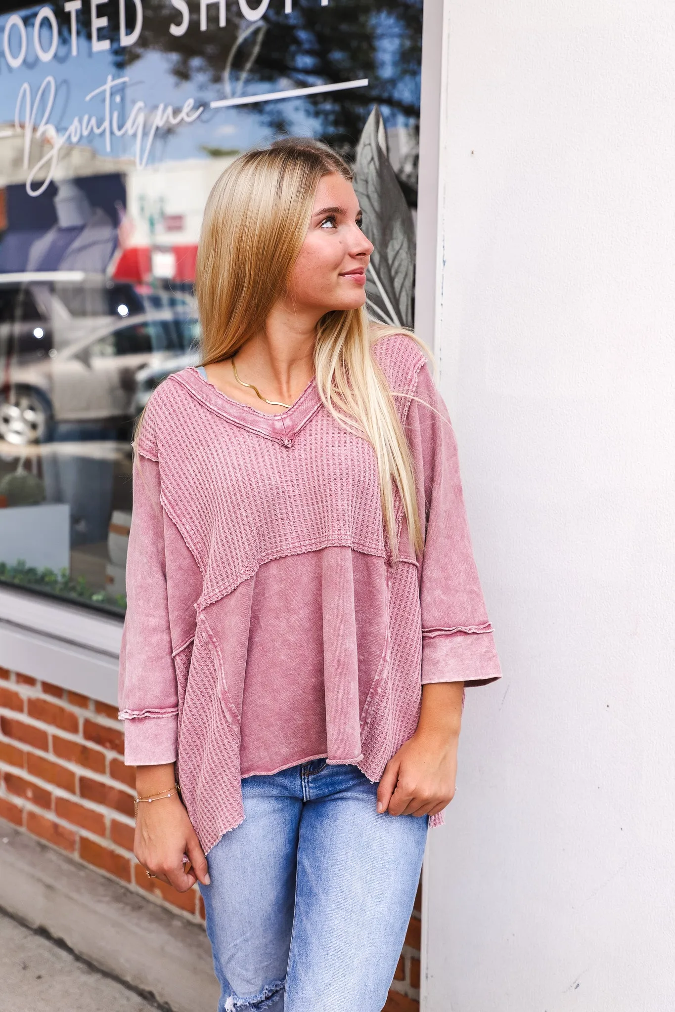 Halo Waffle Knit Top