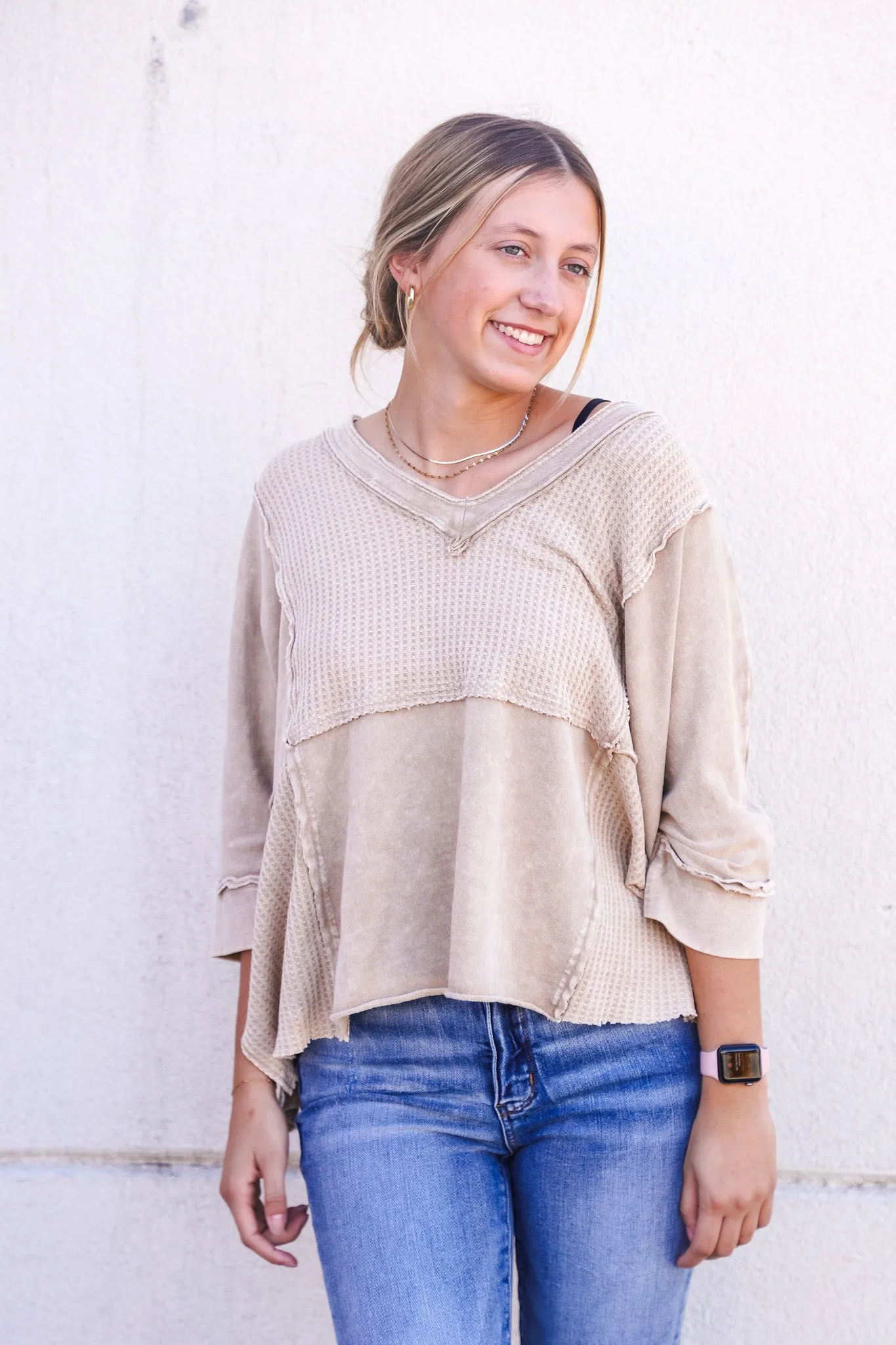 Halo Waffle Knit Top