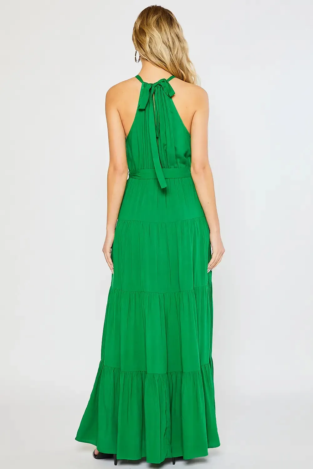 Halter Tiered Maxi Dress