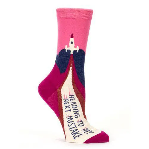 Heading To My Next Mistake Crew Socks