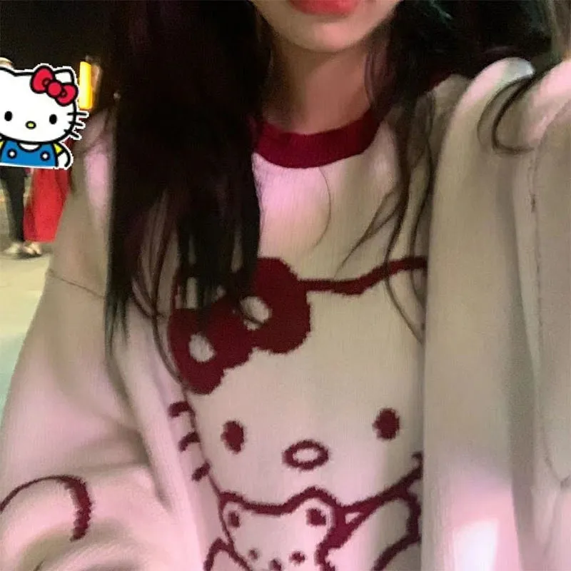 Hello Kitty Oversized Knit Pullover