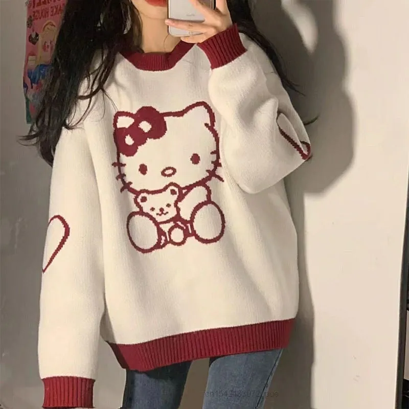 Hello Kitty Oversized Knit Pullover