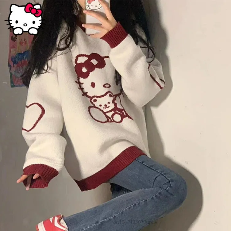 Hello Kitty Oversized Knit Pullover