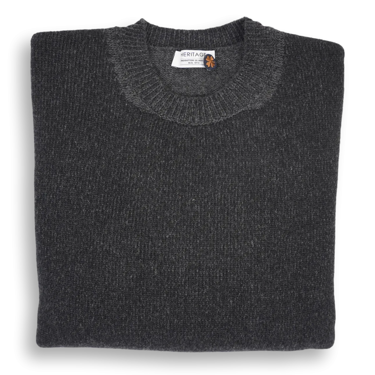 Heritage Virgin Wool and Shetland Wool Blend Crewneck Sweater