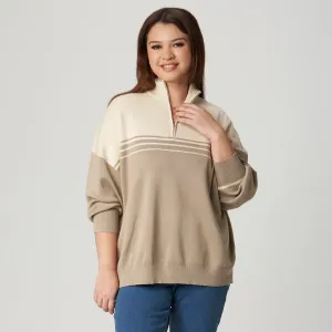 High-Neck Knit Top