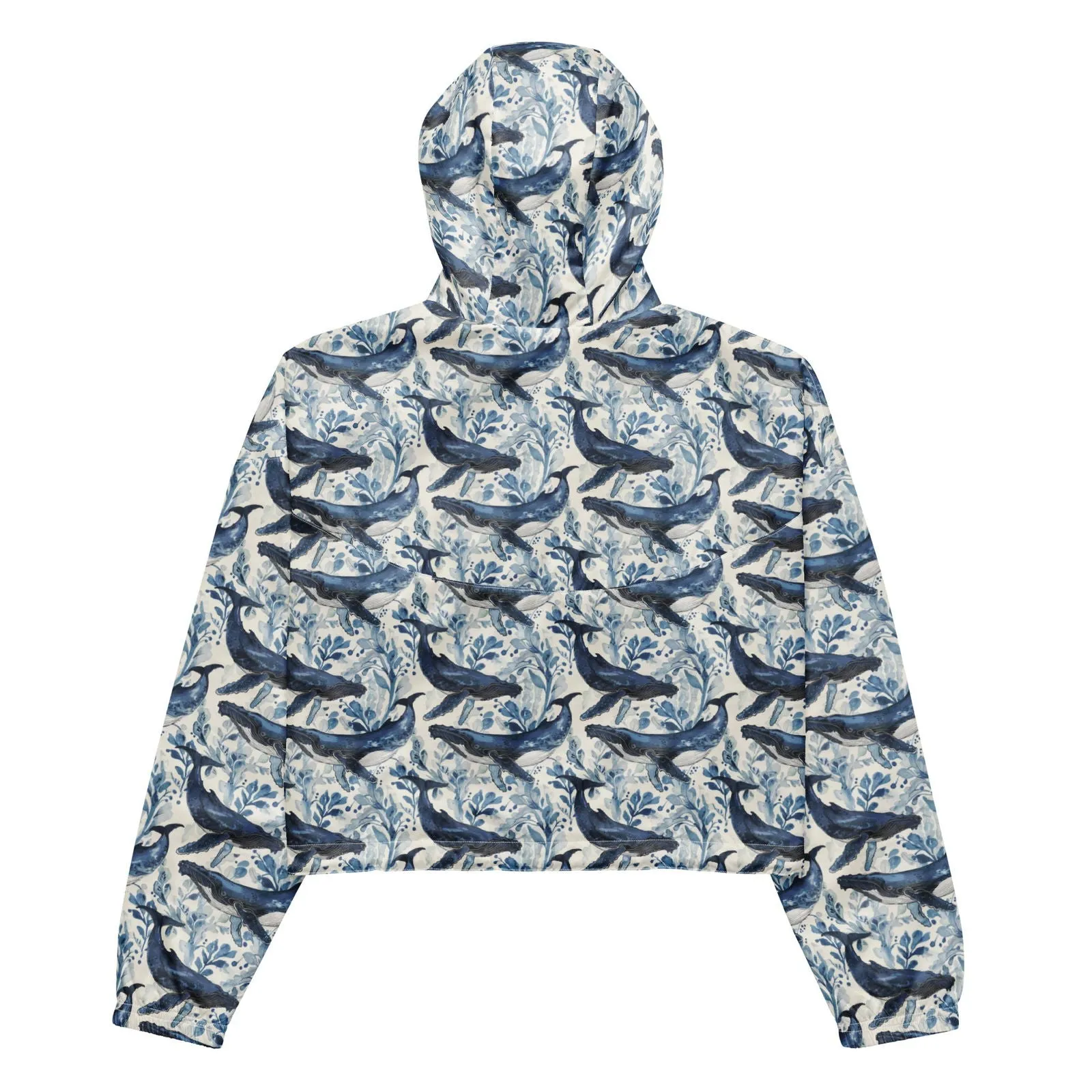 Humpback Whale Song Women’s cropped Windbreaker