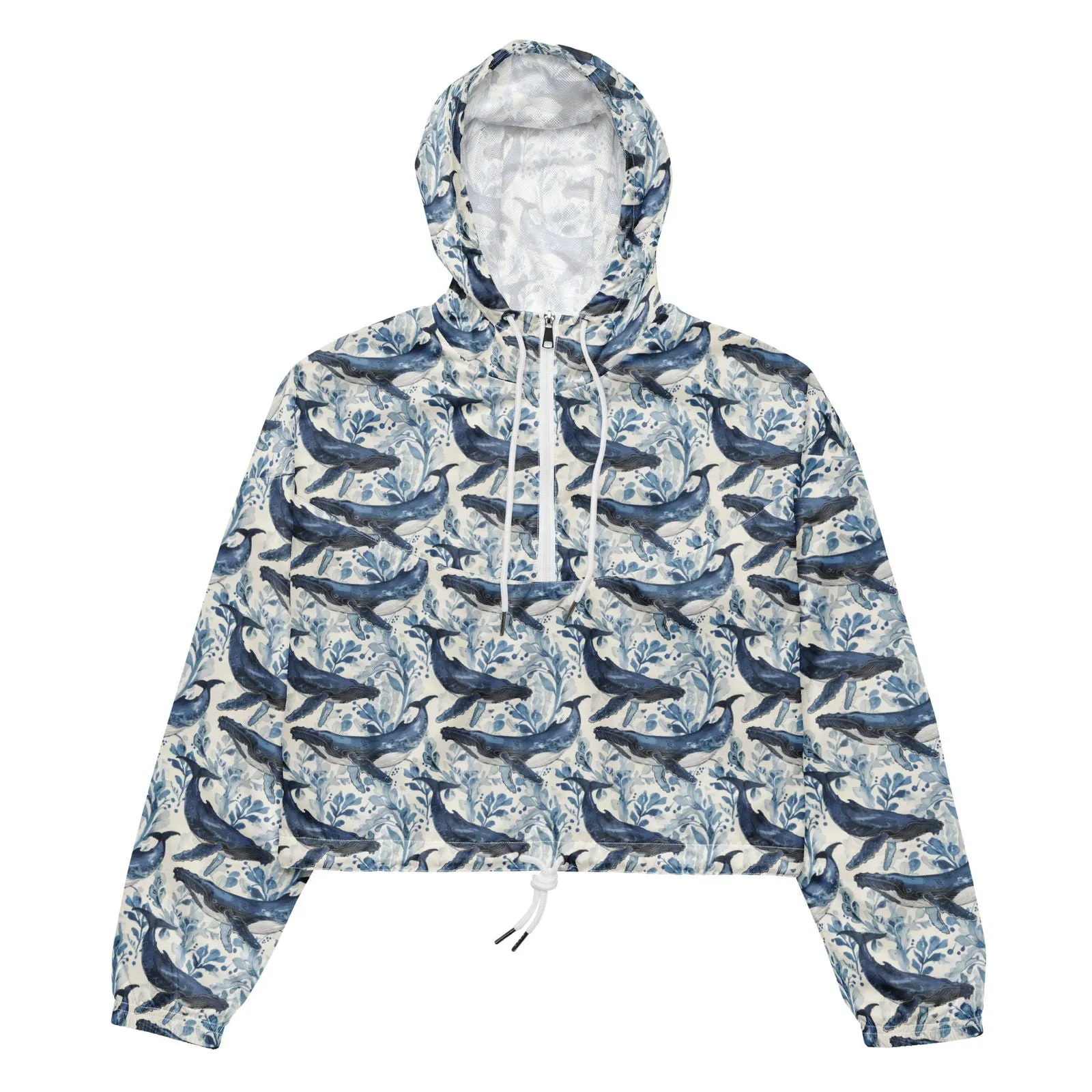 Humpback Whale Song Women’s cropped Windbreaker