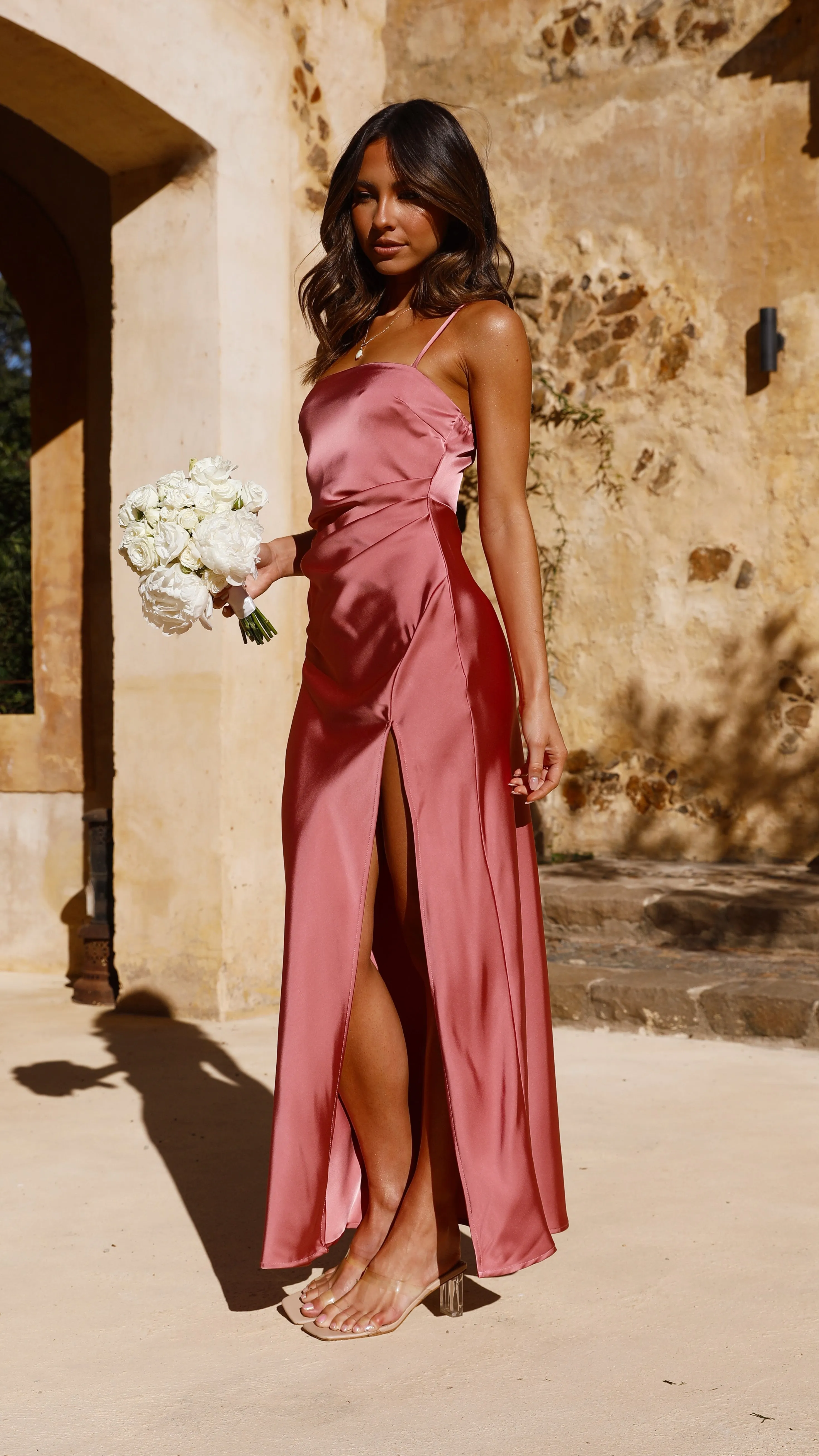 Ilana Maxi Dress - Baked Rose