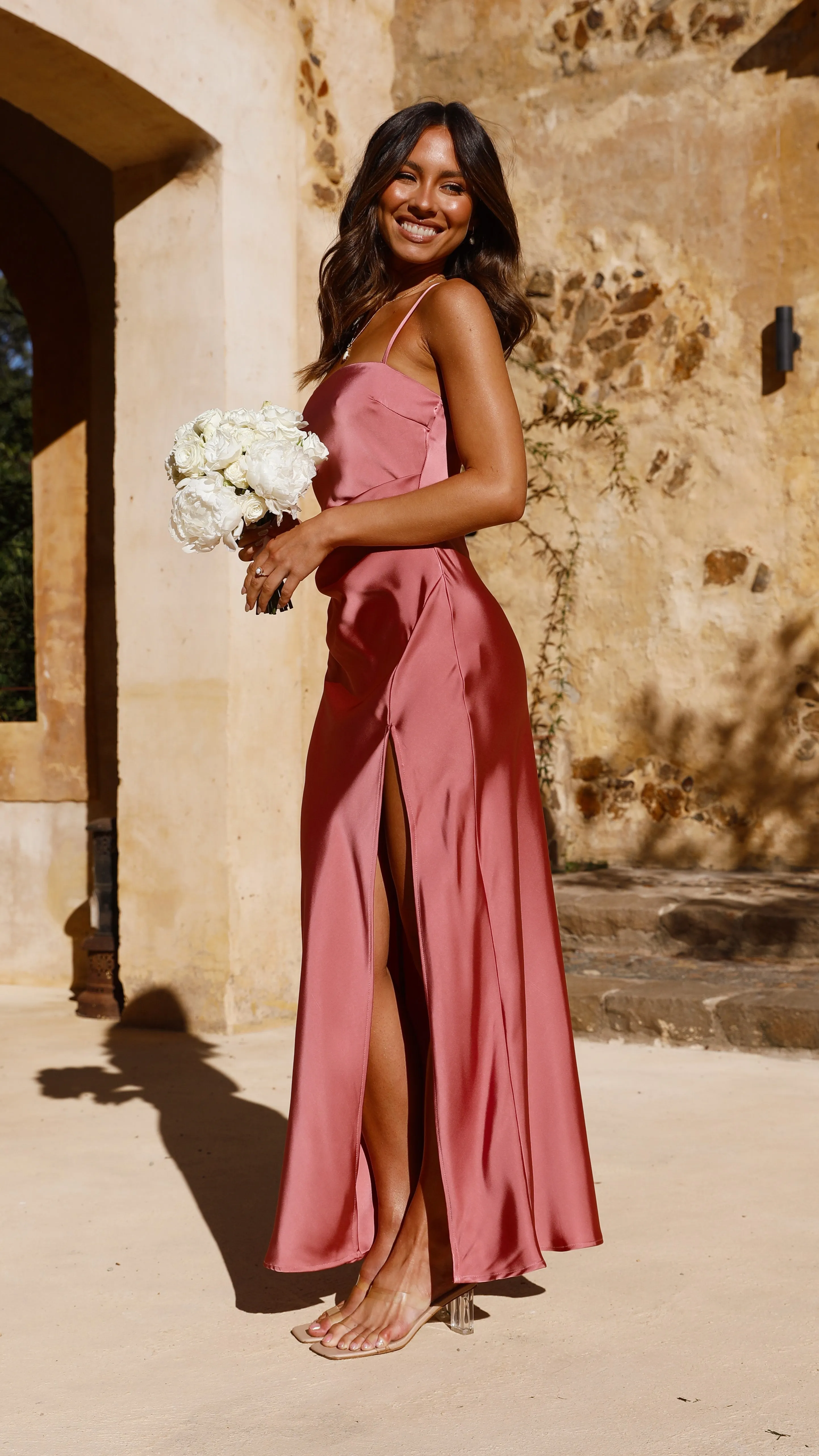 Ilana Maxi Dress - Baked Rose