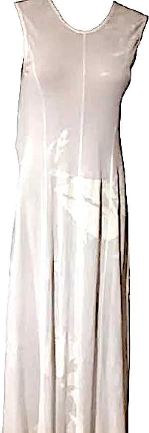 Ivan Grundahl Copenhagen. Linea S. White Mesh Semi-Sheer Sleeveless Maxi Dress