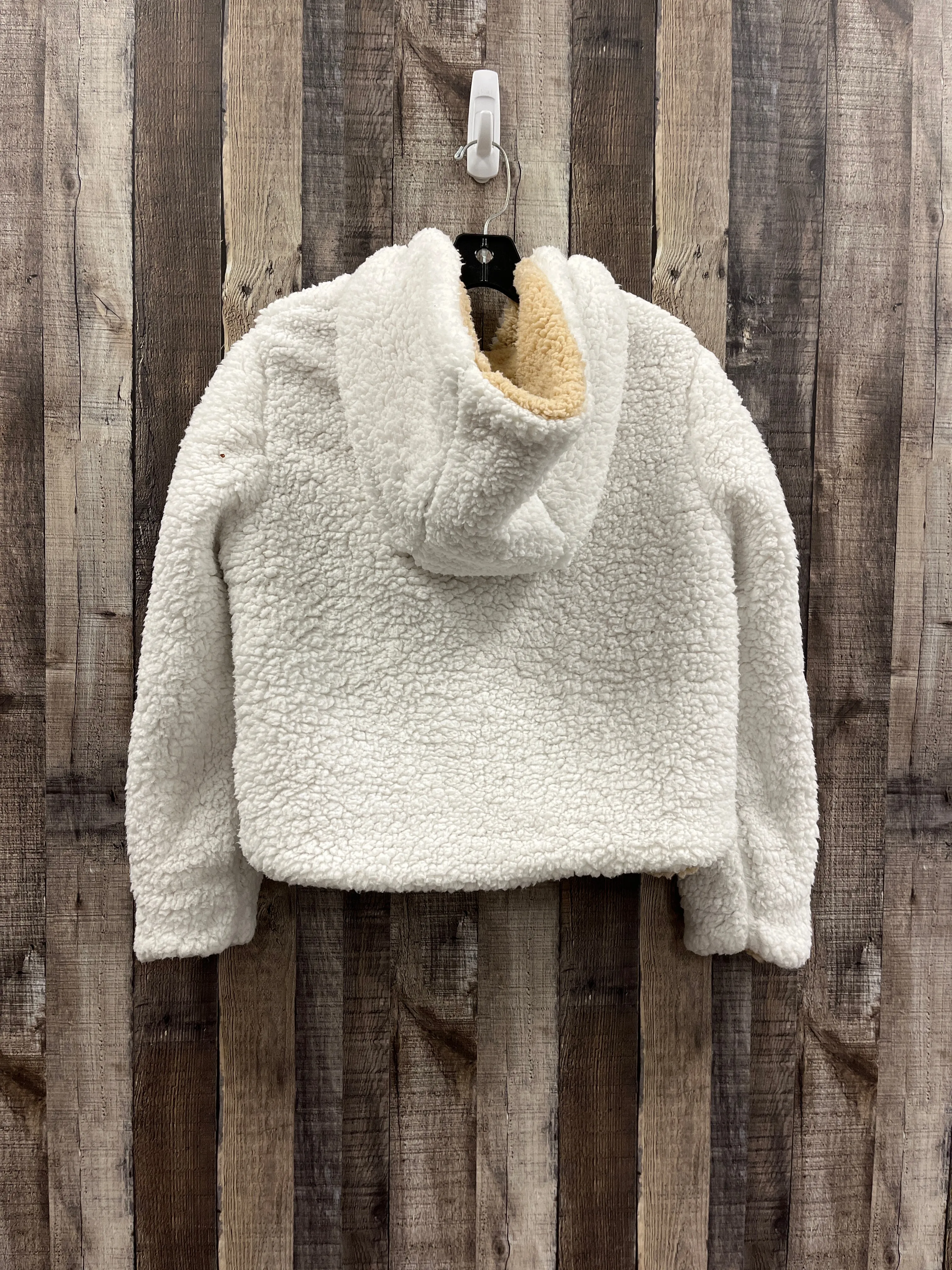 Jacket Faux Fur & Sherpa By Zaful In White, Size: L