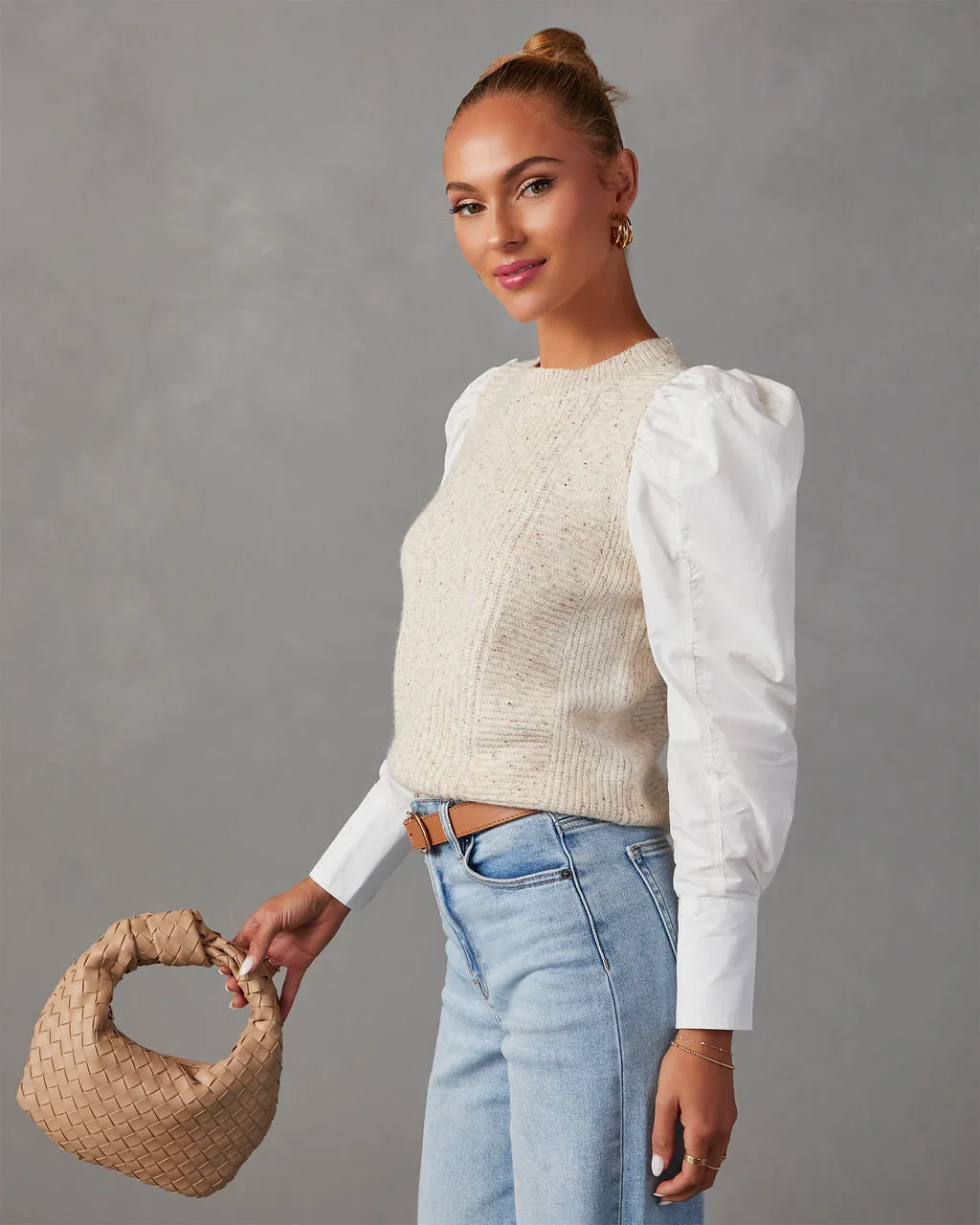 Jenner Knit Contrast Top