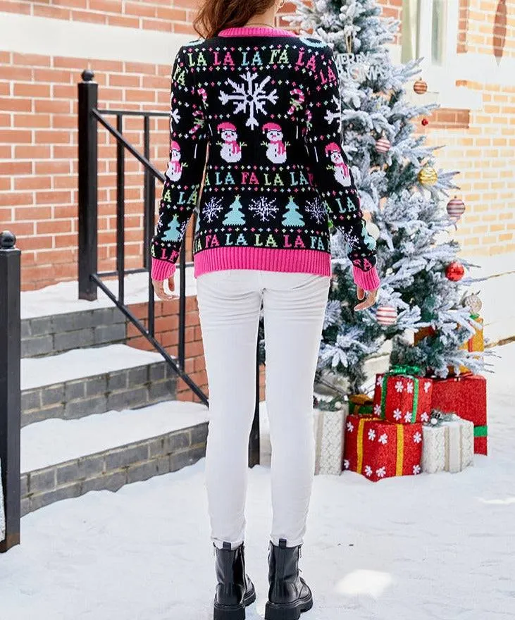 Jennifer Snowman and Snowflakes Christmas Sweater