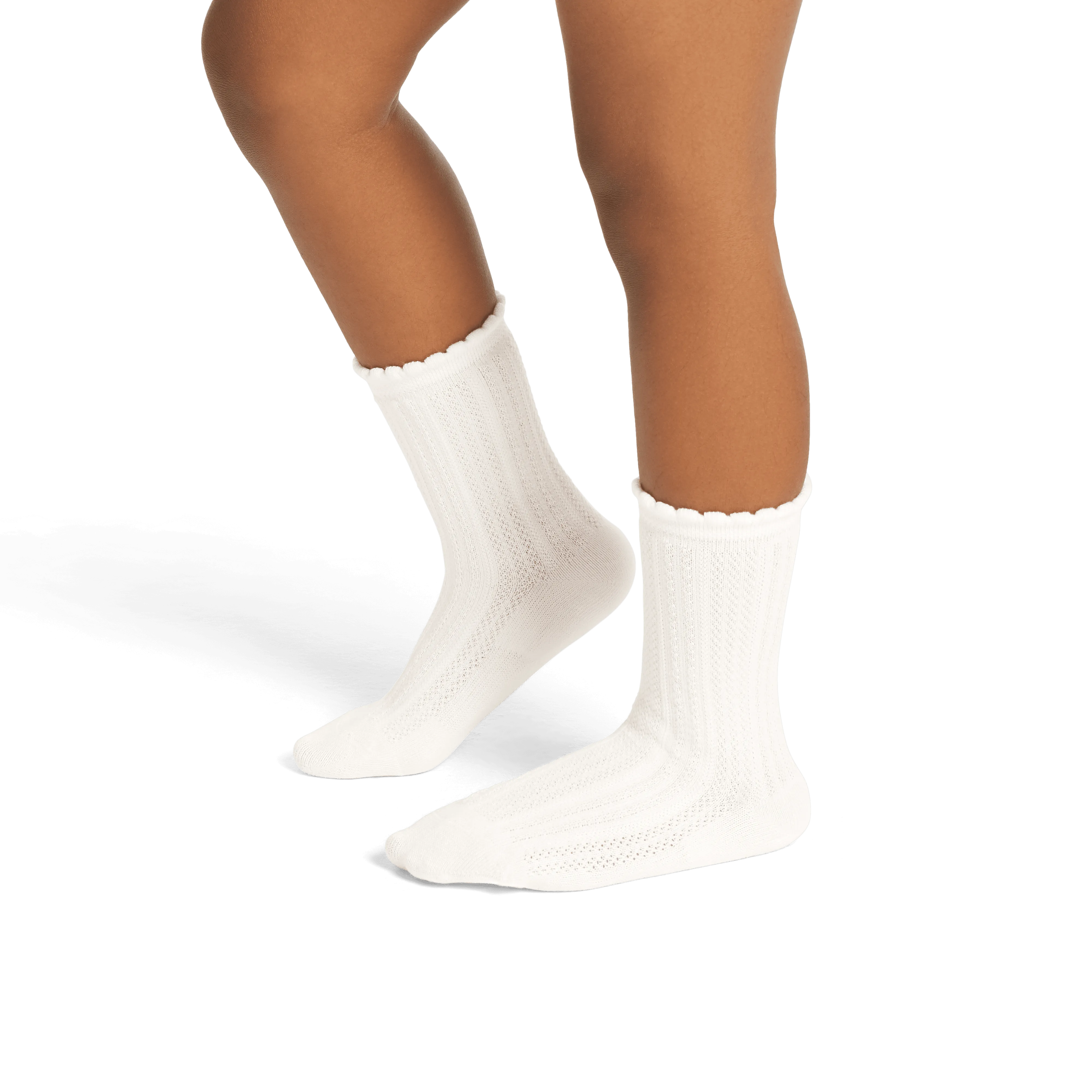 Junior Pointelle Calf Sock 8-Pack