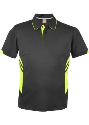 Kids Tasman Polo Slate/Neon Yellow