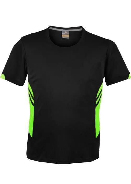 Kids Tasman Tee Black/Neon Green