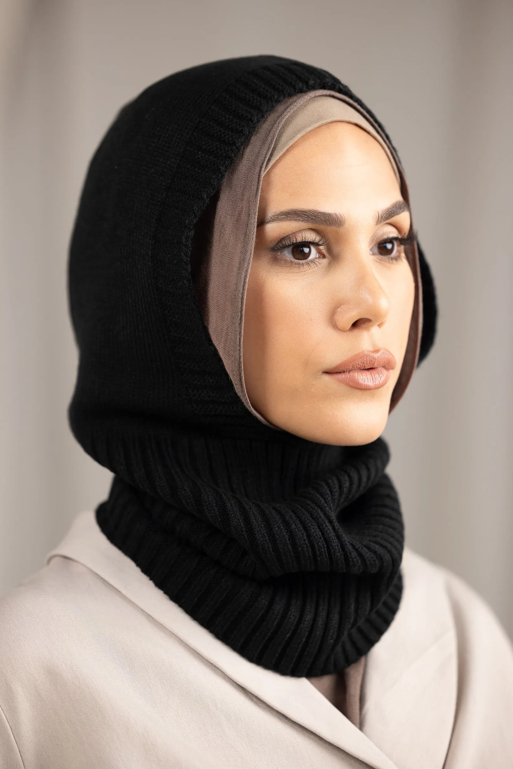 Knit Collar Balaclava