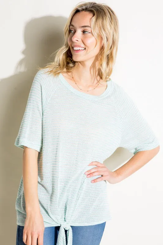 KNIT JERSEY BOXY TOP