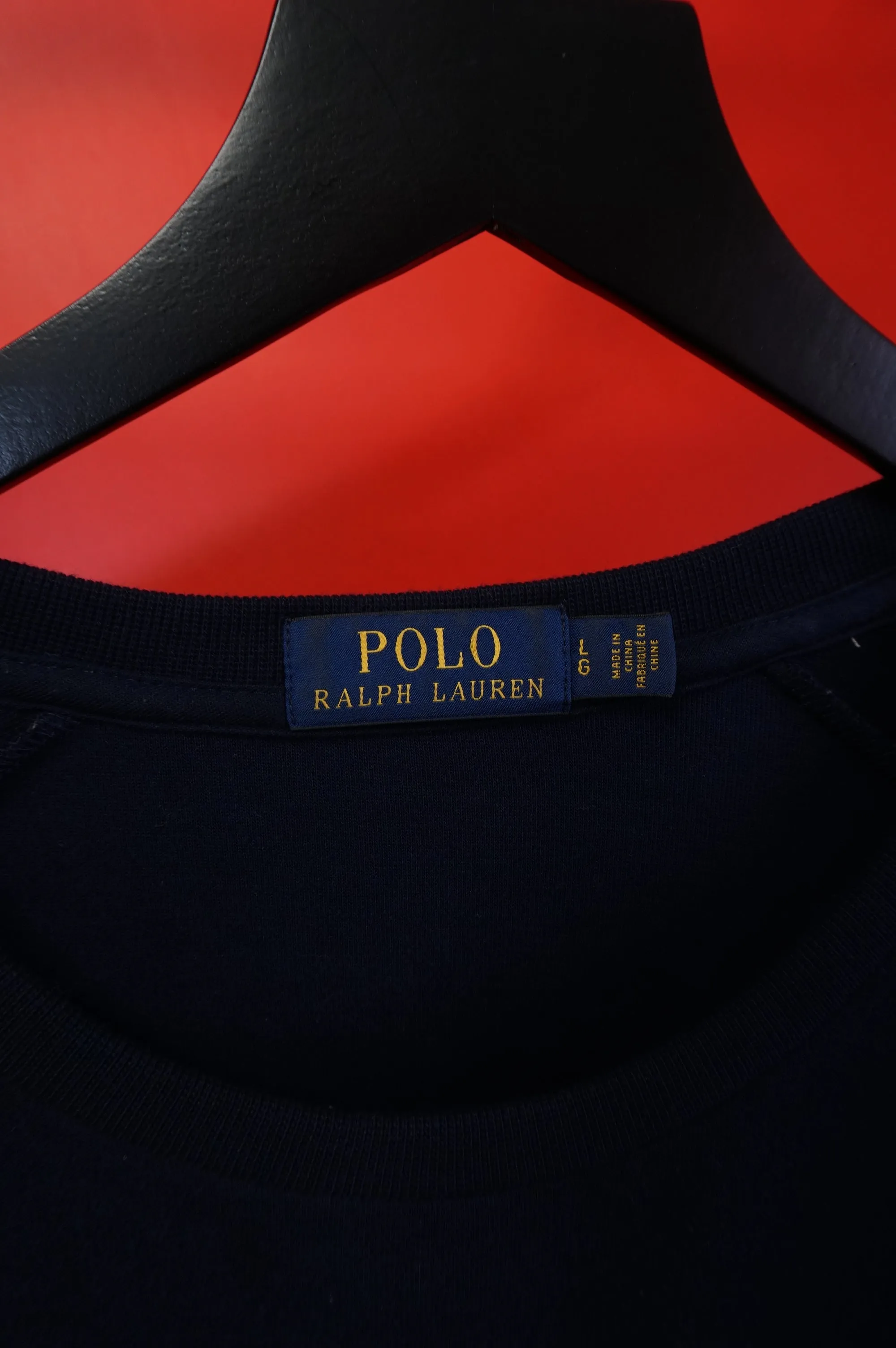 (L) Patriotic Ralph Lauren Embroidered Eagle Crewnecm