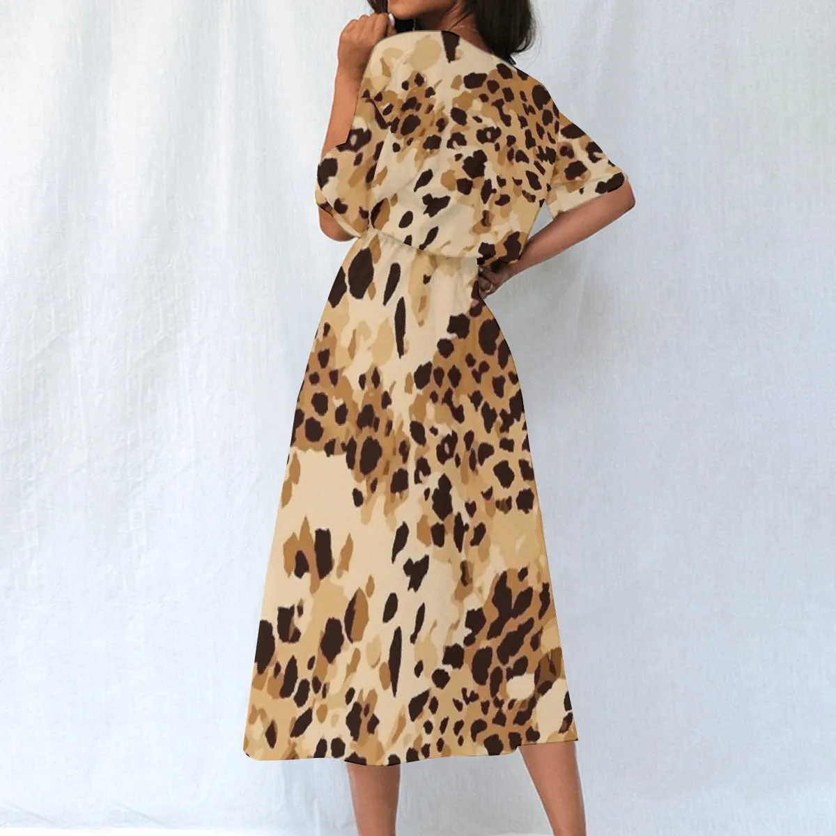 Leaping Leopard | Elastic Waist Dress