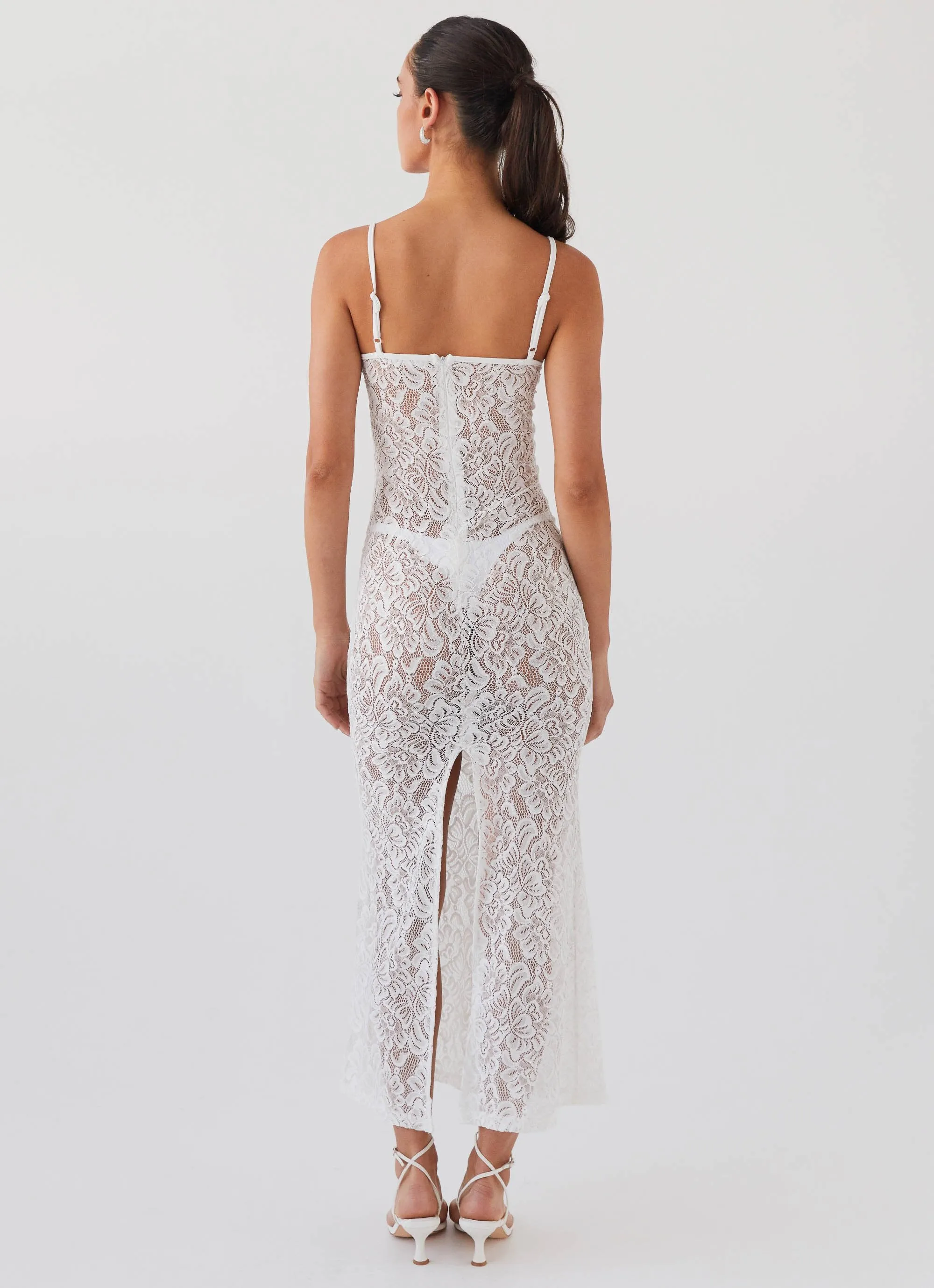 Leona Lace Maxi Dress - Snow