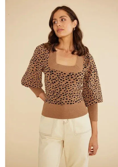 Leopard Luca Knit Top