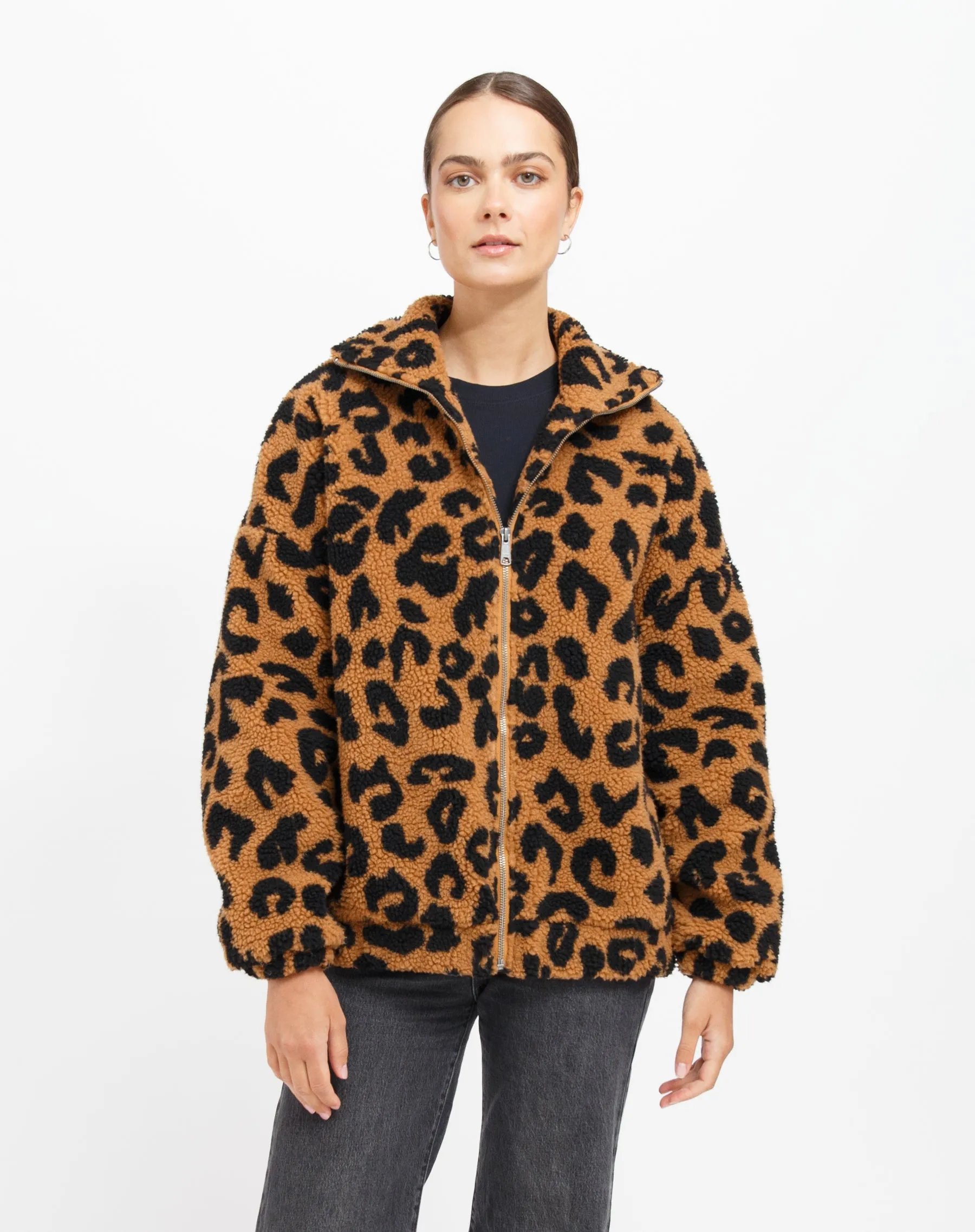 Leopard Sherpa Jacket