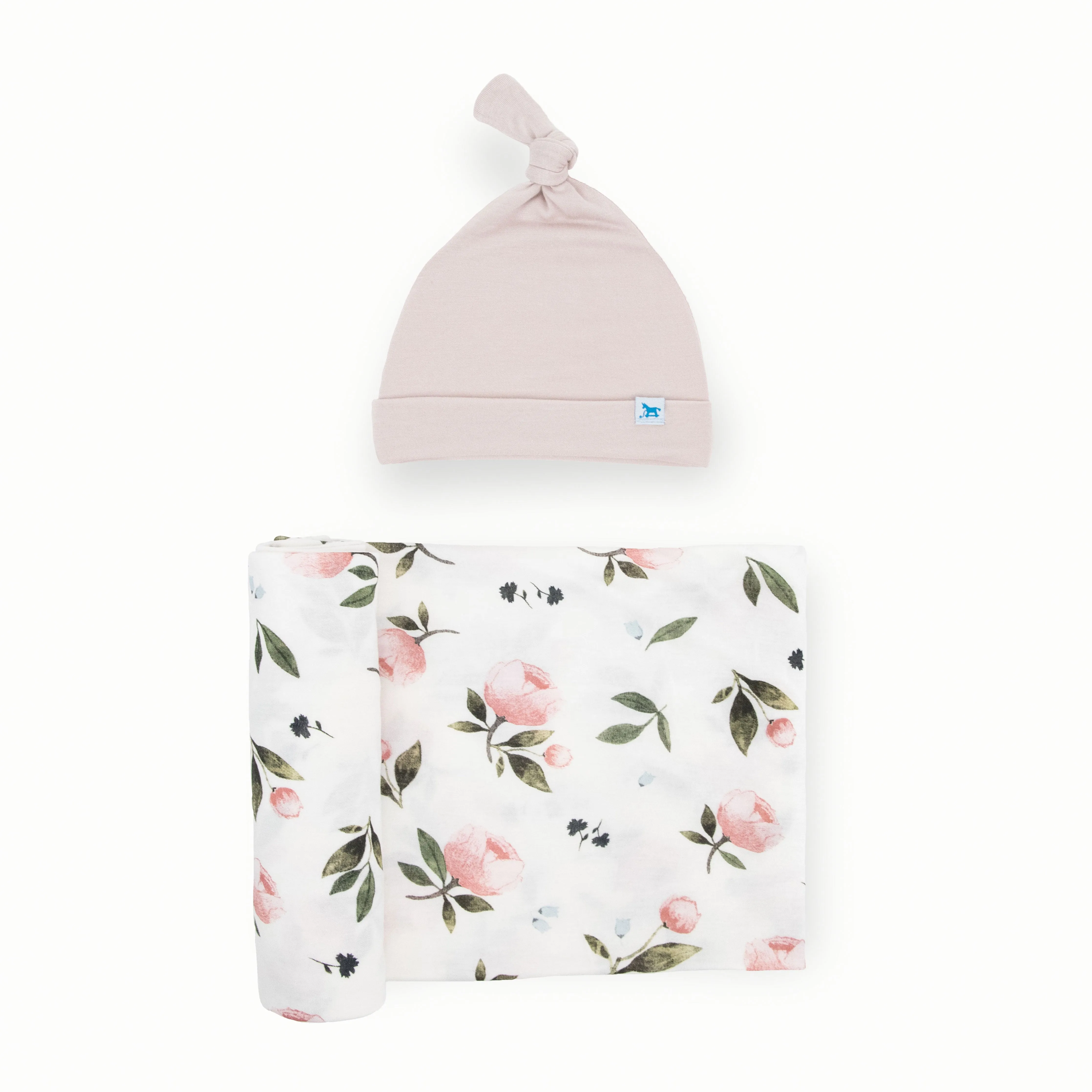 Little Unicorn Stretch Knit Hat & Swaddle Set