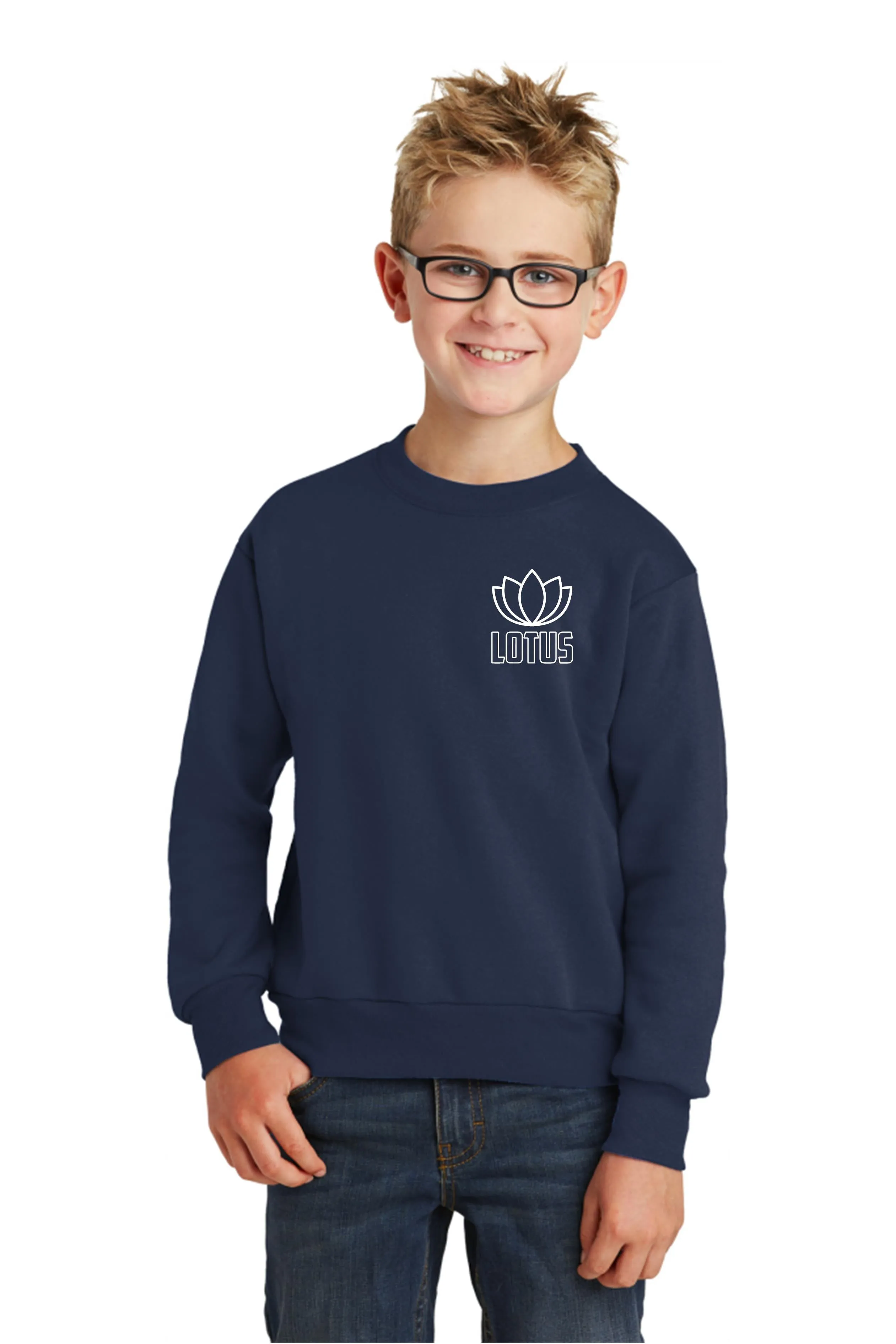 Lotus- Heavy Blend™ Crewneck Sweatshirt.  18000 (Middle School)