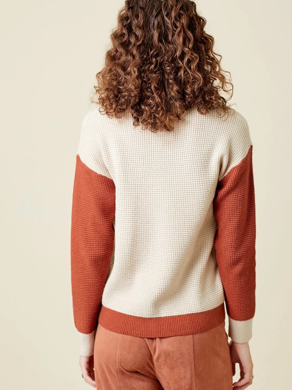 Louise Color Block Sweater - Almond Mix