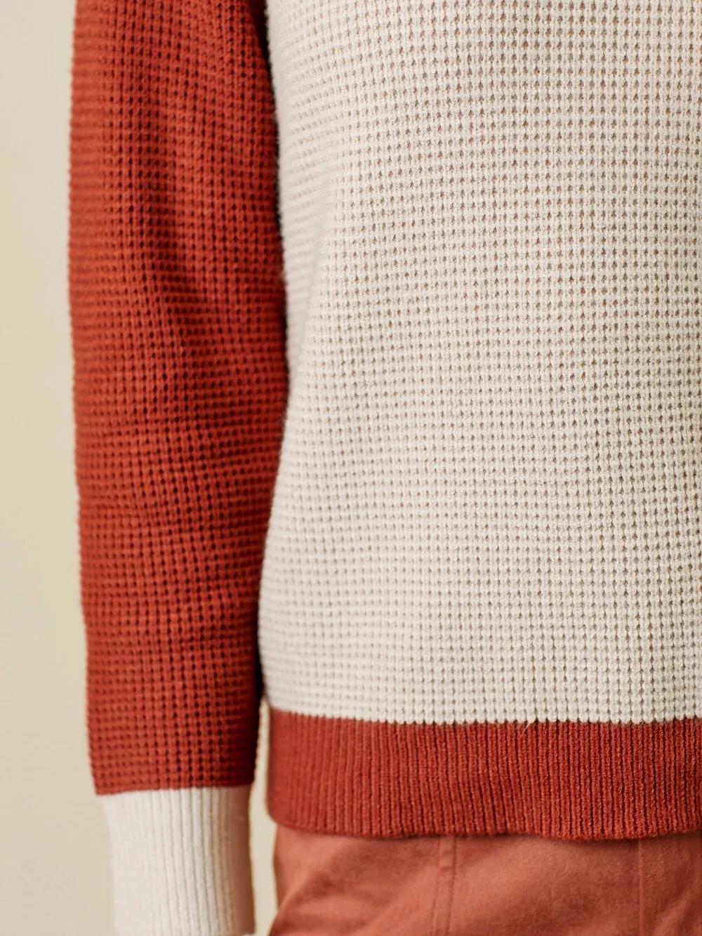 Louise Color Block Sweater - Almond Mix