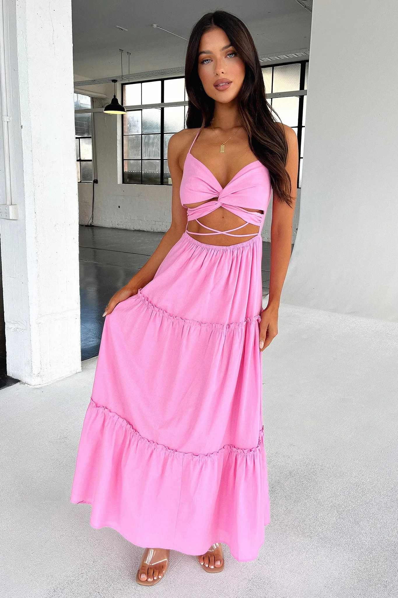 Lucy Maxi Dress - Pink