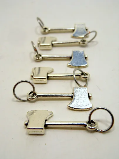 Lumberjack: Set of 6 Axe Stitch Markers