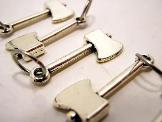 Lumberjack: Set of 6 Axe Stitch Markers