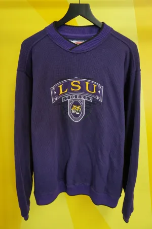 (M) Vtg LSU Embroidered Crewneck