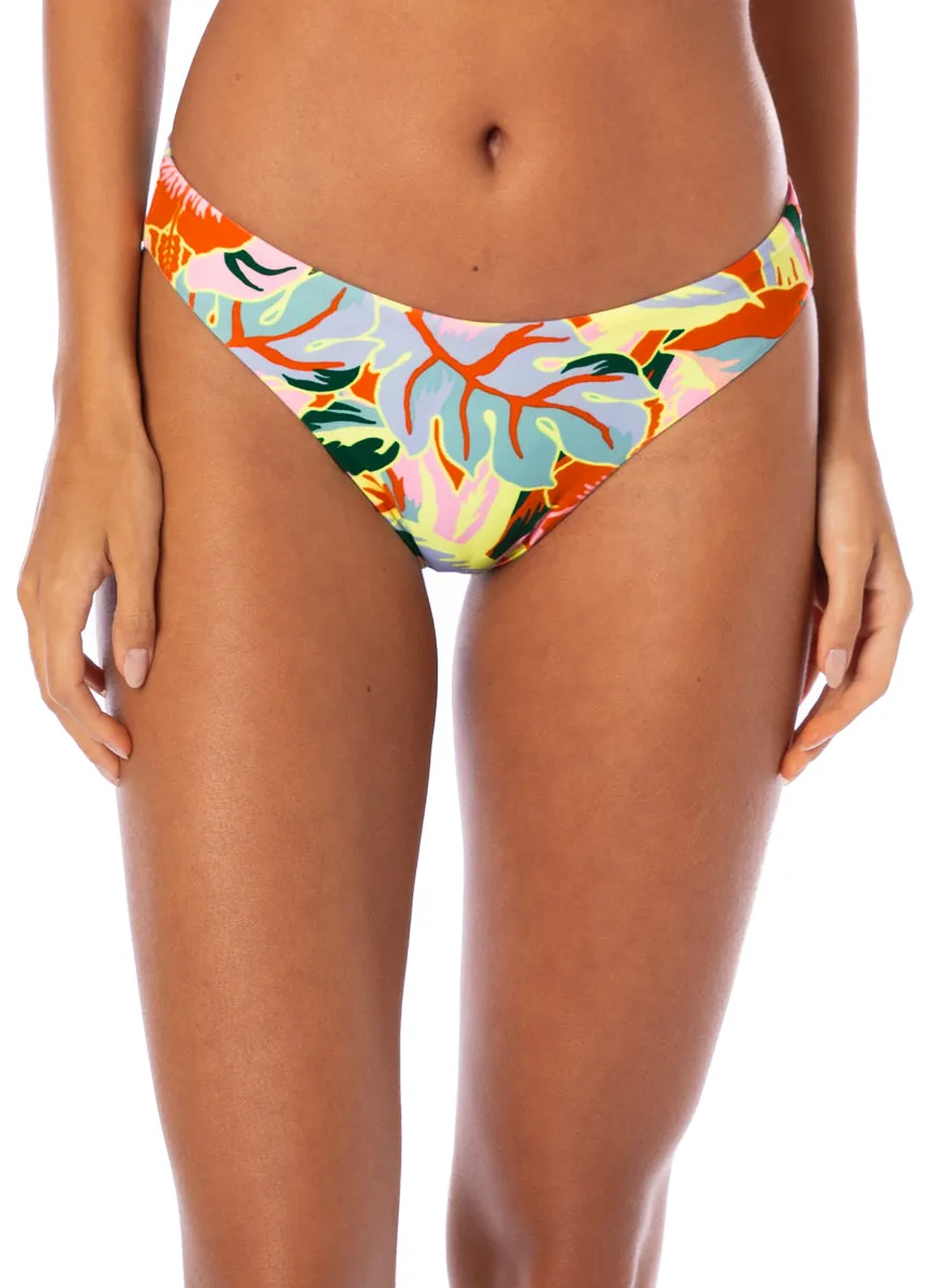 Maaji Neon Leafy Sublimity Regular Rise Classic Bikini Bottom