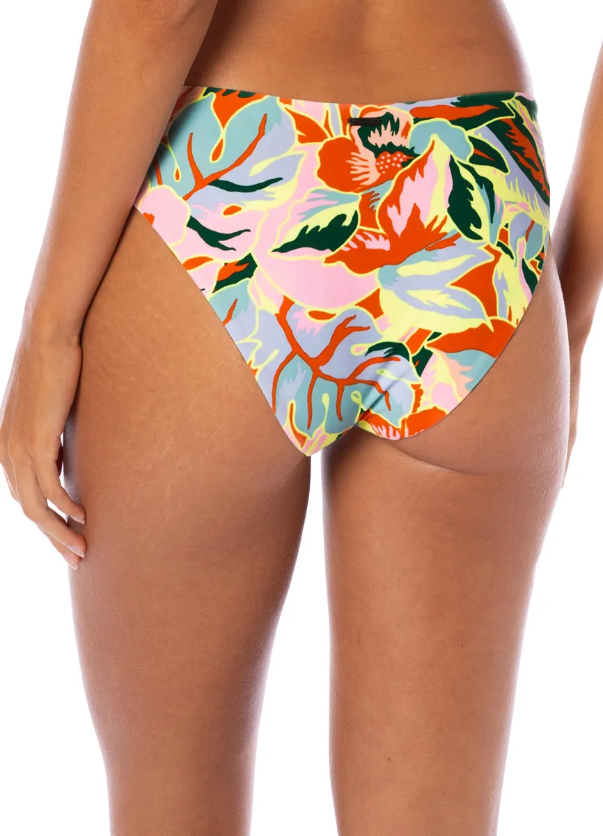 Maaji Neon Leafy Sublimity Regular Rise Classic Bikini Bottom