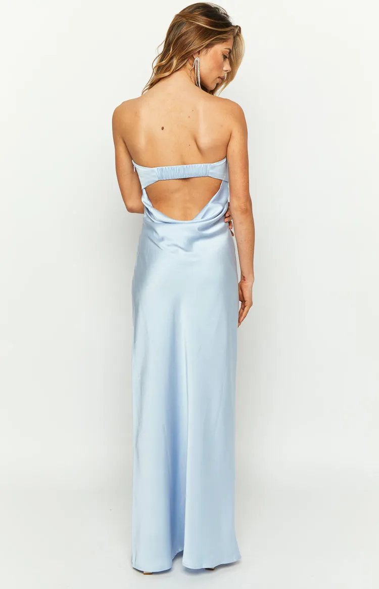 Maiah Blue Formal Maxi Dress