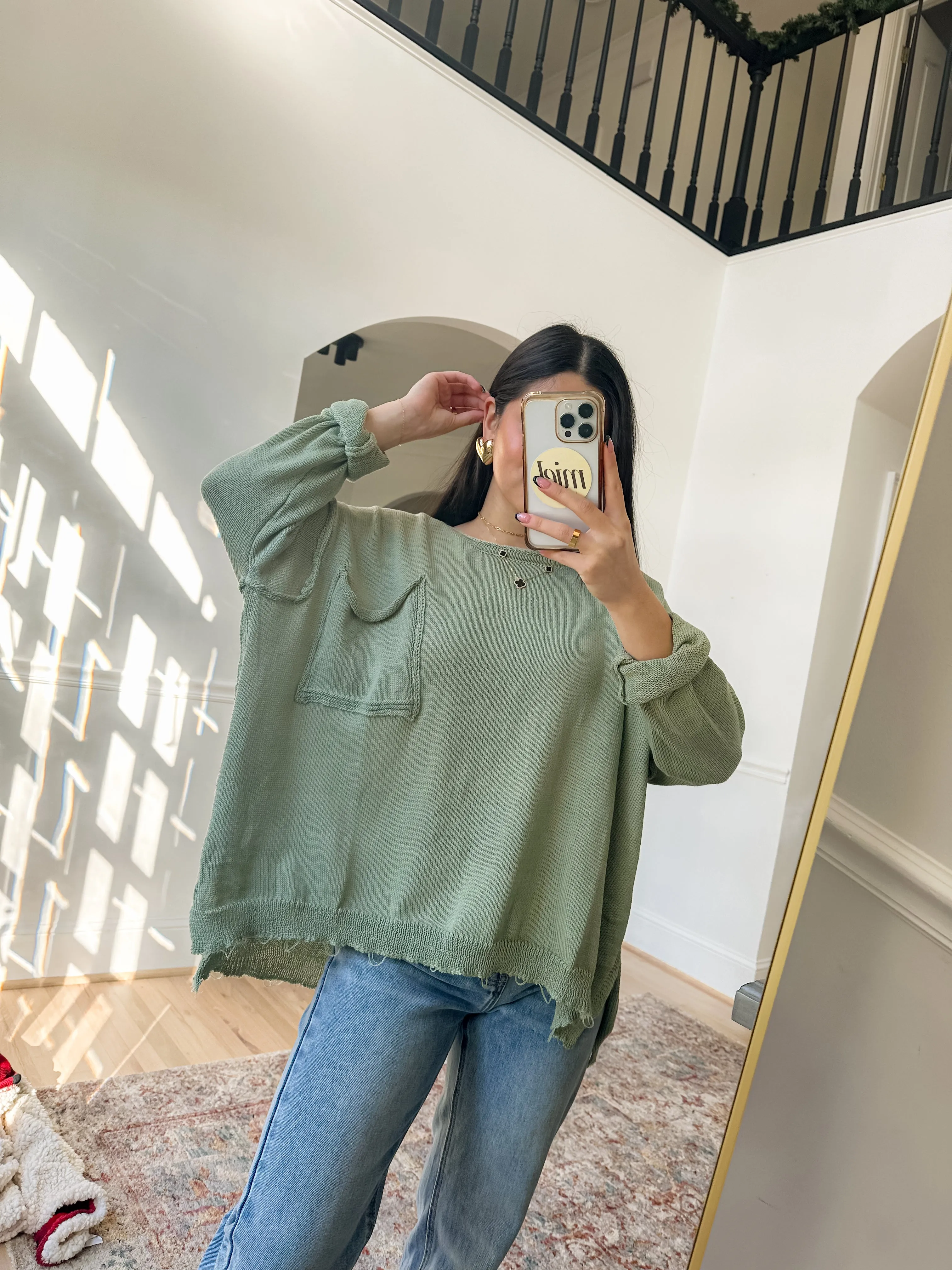 Matcha Knit Pullover Top