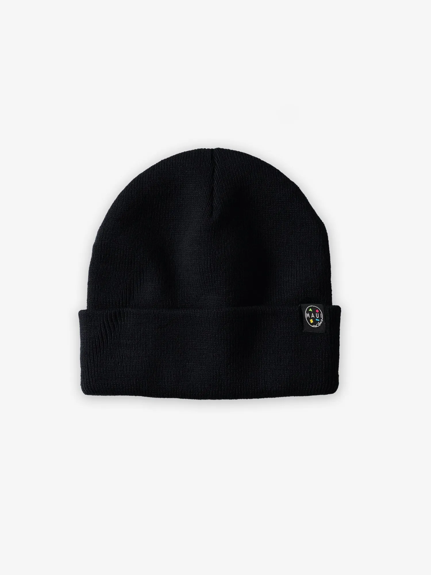 Maui Black Reversible Knit Beanie