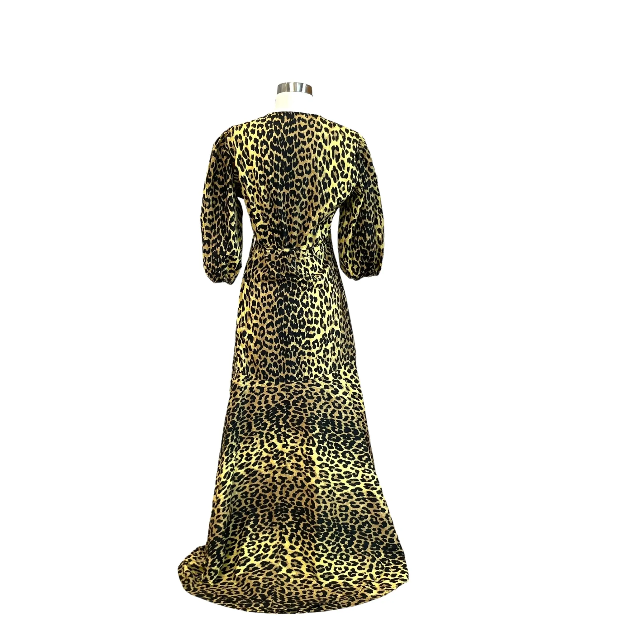 Maxi Cotton Leopard Dress - S