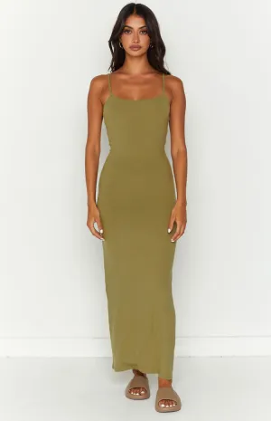 Melrose Khaki Maxi Dress