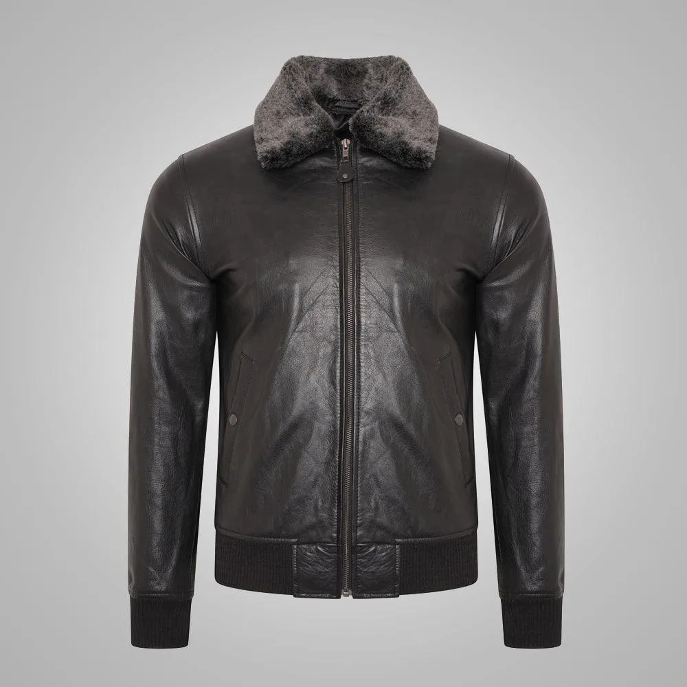 Men's B3 RAF Flight Aviator Leather Jacket