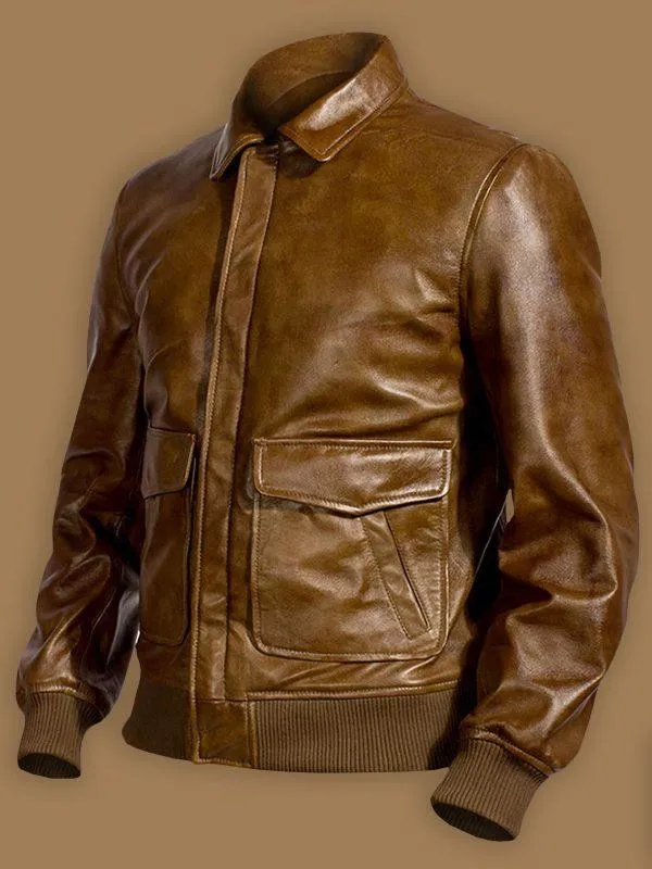 Men's Brown Traditional Leather Jacket