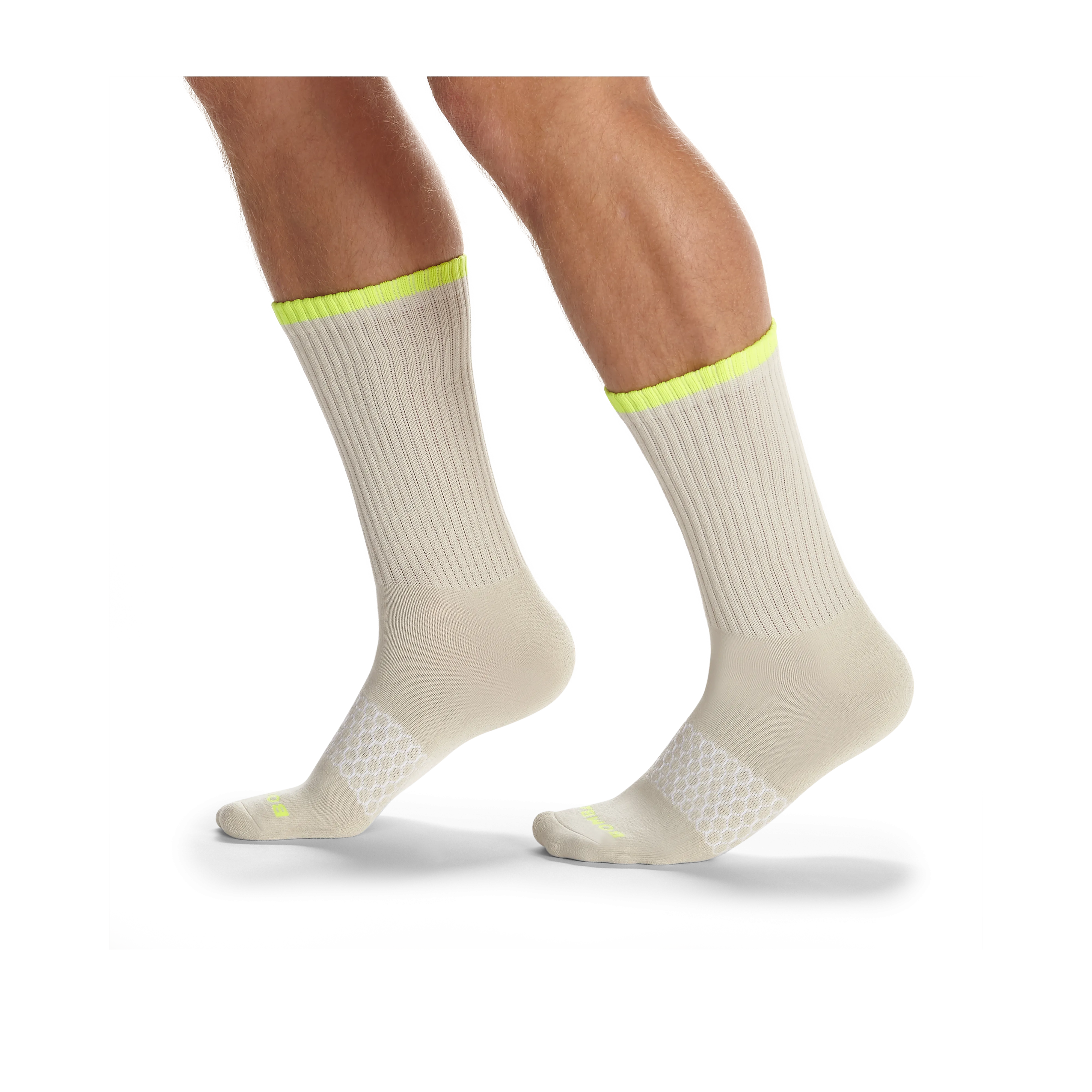 Men's Solid Neon Tipping Calf Sock 6-Pack