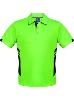 Mens Tasman Polo Neon Green/Black