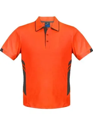 Mens Tasman Polo Neon Orange/Black