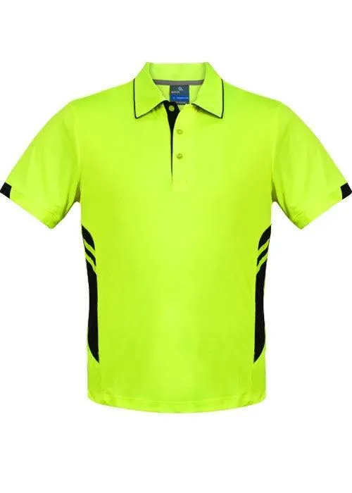 Mens Tasman Polo Neon Yellow/Black